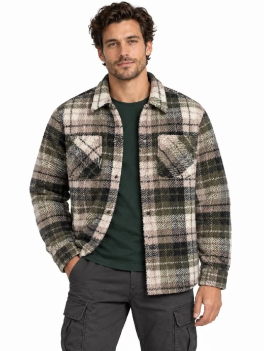 Afbeelding van KS Real Check Teddy Army  - Heren Overshirt  - Kronstadt